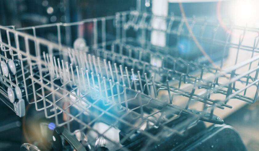 Open Dishwasher Rack